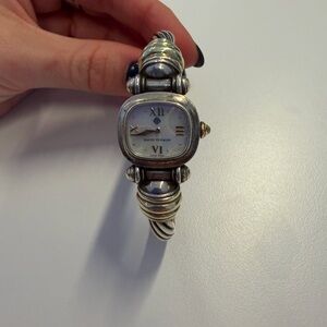 David Yurman Two-Tone Mother of Pearl Cable Watch